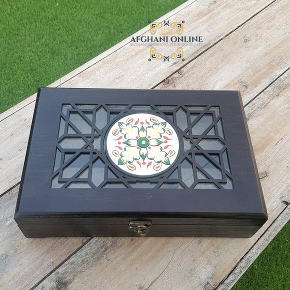 arabesque box - Palestine souvenirs - oriental box - wooden handicrafts - accessories box - Jordan gifts - Ajamic - Afghani online, handmade - Arabian box - ceramic - embroidery منتجات شرقية يدوية - تطريز فلسطيني - هدايا الأردن - هدايا فلسطين -الافغاني