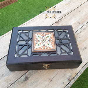 arabesque box - Palestine souvenirs - oriental box - wooden handicrafts - accessories box - Jordan gifts - Ajamic - Afghani online, handmade - Arabian box - ceramic - embroidery منتجات شرقية يدوية - تطريز فلسطيني - هدايا الأردن - هدايا فلسطين -الافغاني