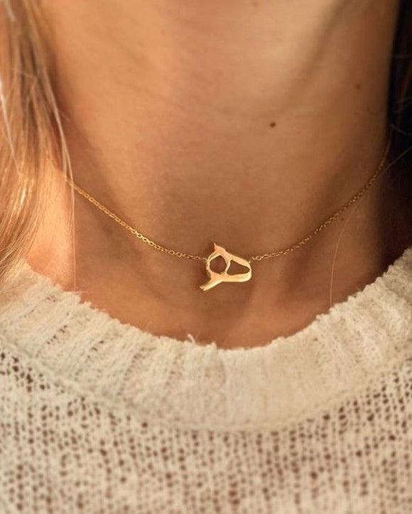 Fa or f Arabic Letter Necklace - Etsy