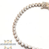 Silver bracelet, tennis bracelet, zircons stones, 925 silver, afghani online, afghani Amman, اسوار فضة, اسوارة تنس, اسوارة زركون, افغاني اونلاين