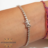 Silver bracelet, tennis bracelet, zircons stones, 925 silver, afghani online, afghani Amman, اسوار فضة, اسوارة تنس, اسوارة زركون, افغاني اونلاين