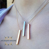 Personalized silver bar necklace vertical - USA Silver - Canada Jewelry - handmade - hand engraving - engraving necklace - necklace for her - Pure silver - rose gold bar necklace - gold bar necklace - - Afghani online - custom bar necklace - Afghani Amman - الافغاني - تفصيل سنسال بار - سنسال بار طولي فضة - سنسال بار روزغولد - مطلي ذهب - عقد الامارات - عقد قطر - هدايا يدوية