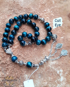 blue tiger eye gemstone rosary with silver 925 circle personalized engraving - Prayer beads with name - Islamic prayer Tasbih - Love quote in silver - Afghani online - Blue agate gemstone - custom prayer - custom misbaha - مسبحة حجر عين القط أزرق مع تفصيل اسم - مسبحة فضة - مسبحة عقيق - مسبحة احجار كريمة - مسابح اسلامية فضة - الافغاني