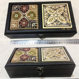 Tea box - Palestine souvenirs - oriental box - wooden handicrafts - accessories box - Jordan gifts - Ajamic - Afghani online, handmade - Arabian box - ceramic - embroidery منتجات شرقية يدوية - تطريز فلسطيني - هدايا الأردن - هدايا فلسطين -الافغاني