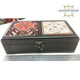 Tea box - Palestine souvenirs - oriental box - wooden handicrafts - accessories box - Jordan gifts - Ajamic - Afghani online, handmade - Arabian box - ceramic - embroidery منتجات شرقية يدوية - تطريز فلسطيني - هدايا الأردن - هدايا فلسطين -الافغاني