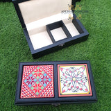 Tea box - Palestine souvenirs - oriental box - wooden handicrafts - accessories box - Jordan gifts - Ajamic - Afghani online, handmade - Arabian box - ceramic - embroidery منتجات شرقية يدوية - تطريز فلسطيني - هدايا الأردن - هدايا فلسطين -الافغاني