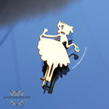 Silver brooch custom - Ballerina lady silver 925 brooch silver personalized - handmade silver - Afghani online - gifts for cute girl - Arabic Name brooch- UAE gifts - Jordan brooch gifts- Dubai Jewelry - brooch gifts - USA custom Jewelry - بروش تفصيل - تفصيل بروش فضة اشكال - تفصيل اسم فضة مطلي ذهب - نجوم مع زركون - الافغاني