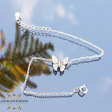 Silver bracelet, butterfly bracelet, zircons stones, 925 silver, afghani online, afghani Amman, اسوار فضة, اسوارة فراشة, اسوارة زركون, افغاني اونلاين