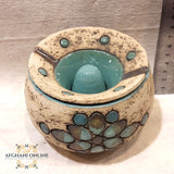 Handmade Ceramic - Islamic pottery art - Jordan Souvenirs and gifts - Arabian geometric art patterns - Arabian clay - Arabic stoneware - office and home decor - oriental pottery - Amman Gifts - Ashtray - Afghani online - سيراميك وفخار شرقي اسلامي - متكة - منفضة- مباخر - الافغاني - هدايا الأردن
