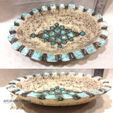 Handmade Ceramic - Islamic pottery art - Jordan Souvenirs and gifts - Arabian geometric art patterns - Arabian clay - Arabic stoneware - office and home decor - oriental pottery - Amman Gifts - married gifts - Afghani online - سيراميك وفخار شرقي اسلامي - صحن - الافغاني - هدايا الأردن