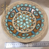 Handmade Ceramic - Islamic pottery art - Jordan Souvenirs and gifts - Arabian geometric art patterns - Arabian clay - Arabic stoneware - office and home decor - oriental pottery - Amman Gifts - married gifts - Afghani online - سيراميك وفخار شرقي اسلامي - صحن - الافغاني - هدايا الأردن