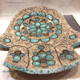 Handmade Ceramic - Islamic pottery art - Jordan Souvenirs and gifts - Arabian geometric art patterns - Arabian clay - Arabic stoneware - office and home decor - oriental pottery - Amman Gifts - married gifts - Afghani online - سيراميك وفخار شرقي اسلامي - كف - الافغاني - هدايا الأردن