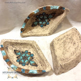 Handmade Ceramic - Islamic pottery art - Jordan Souvenirs and gifts - Arabian geometric art patterns - Arabian clay - Arabic stoneware - office and home decor - oriental pottery - Amman Gifts - married gifts - Afghani online - سيراميك وفخار شرقي اسلامي - صحن - الافغاني - هدايا الأردن