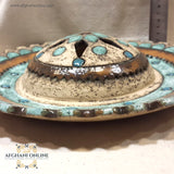 Handmade Ceramic - Islamic pottery art - Jordan Souvenirs and gifts - Arabian geometric art patterns - Arabian clay -  Arabic stoneware - office and home decor - oriental pottery - Amman Gifts - married gifts - Afghani online - سيراميك وفخار شرقي اسلامي - صحن - الافغاني - هدايا الأردن