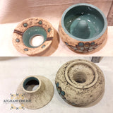 Handmade Ceramic - Islamic pottery art - Jordan Souvenirs and gifts - Arabian geometric art patterns - Arabian clay - Arabic stoneware - office and home decor - oriental pottery - Amman Gifts - Ashtray - Afghani online - سيراميك وفخار شرقي اسلامي - متكة - منفضة- مباخر - الافغاني - هدايا الأردن