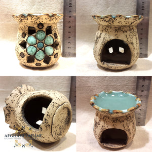 Handmade Ceramic - Islamic pottery art - Jordan Souvenirs and gifts - Arabian geometric art patterns - Arabian clay - Arabic stoneware - office and home decor - oriental pottery - Amman Gifts - Incense holder - Afghani online - سيراميك وفخار شرقي اسلامي - مبخرة - مباخر - الافغاني - هدايا الأردن