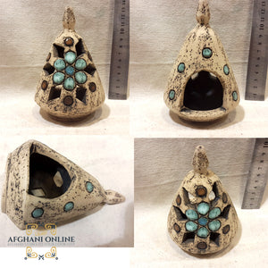 Handmade Ceramic - Islamic pottery art - Jordan Souvenirs and gifts - Arabian geometric art patterns - Arabian clay - Arabic stoneware - office and home decor - oriental pottery - Amman Gifts - candle holder - Afghani online - سيراميك وفخار شرقي اسلامي - شمعة - الافغاني - هدايا الأردن