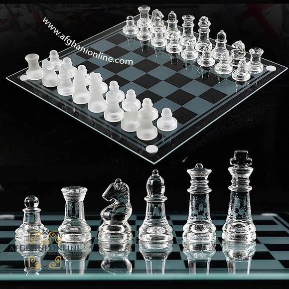 chess - glass chess - crystal chess -office gift - USA chess - uae chess - gift for him manager gift - house gift - playing board afghani online - شطرنج كرستال - هدايا للمكتب - هدايا للمنزل 