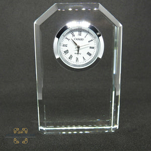crystal desk clock - ساعة مكتب كريستال - desk gifts - men gifts - company gifts - هدايا للمكتب - هدايا للموظفين 
