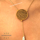 Palestine coin with olive leaves map - necklace customized - jewelry shipping - sterling silver jewelry of Jerusalem -  Palestine coin olive tree personalized - silver customize - handmade silver - Afghani online - layered necklace - Arabic Name Necklace - UAE necklace - Jordan Necklace -  Qatar Jewelry - Palestine necklace - USA custom Jewelry - سنسال عملة فلسطين - سنسال تفصيل خارطة فلسطين شجر الزيتون - تفصيل خارطة فلسطين فضة مطلي ذهب - الافغاني