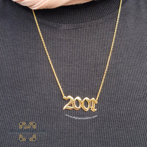 Date Necklace - silver customize - Year necklace - handmade silver - afghani online - Jordan silver - USA custom Jewelry - سنسال تاريخ - سنسال تفصيل - تفصيل تاريخ فضة - الافغاني