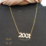 Date Necklace - silver customize - Year necklace - handmade silver - afghani online - Jordan silver - USA custom Jewelry - سنسال تاريخ - سنسال تفصيل - تفصيل تاريخ فضة - الافغاني