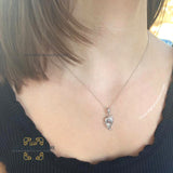 dolphin necklace - sterling silver - cubic zircon - trendy jewelry - USA jewelry - sea jewelry - دولفين فضة سنسال  -Jordan jewelry