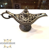 Aladdin incense lamp, afghani online, afghani Jordan, alloy, pewter, arab history, oriental gifts, مصباح علاء الدين للبخور, الافغاني