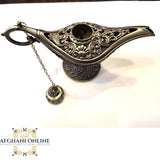 Aladdin incense lamp, afghani online, afghani Jordan, alloy, pewter, arab history, oriental gifts, مصباح علاء الدين للبخور, الافغاني