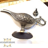 Aladdin incense lamp, afghani online, afghani Jordan, alloy, pewter, arab history, oriental gifts, مصباح علاء الدين للبخور, الافغاني