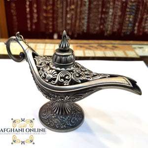 Aladdin incense lamp, afghani online, afghani Jordan, alloy, pewter, arab history, oriental gifts, مصباح علاء الدين للبخور, الافغاني