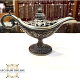 Aladdin incense lamp, afghani online, afghani Jordan, alloy, pewter, arab history, oriental gifts, مصباح علاء الدين للبخور, الافغاني