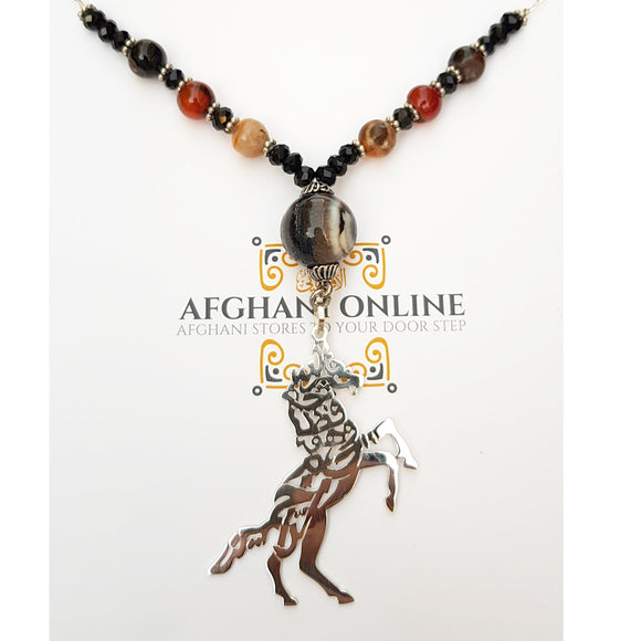 silver car pendant - horse car pendant - Allah is the best to guard - sterling  silver - Gemstones - gifts for men - car gifts -Amman gifts - Jordan Gifts - UAE gifts _ Qatar cars gift - Afghani online - تعليقة سيارة حصان - فضة للسيارة - فالله خير حافظا