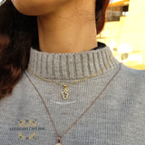 Jordan silver necklace with zircon - Silver Jordanian necklace - Jordan gift jewelry - map of Jordan - Afghani Jordan - Jordan trendy jewelry خارطة الأردن سنسال - سنسال الأردن فضة زركون - الافغاني - سنسال الأردن - هدايا الأردن - 