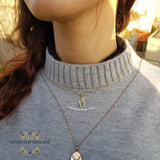 Jordan silver necklace with zircon - Silver Jordanian necklace - Jordan gift jewelry - map of Jordan - Afghani Jordan - Jordan trendy jewelry خارطة الأردن سنسال - سنسال الأردن فضة زركون - الافغاني - سنسال الأردن - هدايا الأردن - 