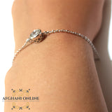 silver bracelet - sterling silver bracelet - afghani online - afghani Jordan - اسوارة فضة - اسوارة زركون -الافغاني -الافغاني الاردن