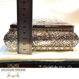 Silver plated metal Holy Quran small size, afghani online, afghani Jordan, afghani Amman, oriental Quran, الافغاني, قرأن, مصحف معدن فضي حجم صغير