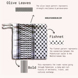 Palestinian keffiyeh - kufiya  - Arabic scarf from Palestine - كُوفِيَّة‎ kufīyah - also known in Arabic as a ghutrah - غُترَة - shemagh - شُمَاغ - hattah - حَطَّة - in Persian as a chafiyeh چفیه - is a traditional Middle Eastern headdress - Amman Jordan souvenirs - Afghani online - shop from Palestine - حطة فلسطينية - شماغ فلسطيني 
