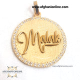 Treasure disc name plate necklace - luxury custom necklace - 3D disc round Name Necklace - silver customize - trend - trendy jewelry - gold coated necklace - collar personalizado - handmade silver - Afghani online - custom English necklace - Arabic Name Necklace - UAE custom necklace - Jordan Necklace - Qatar Jewelry - 3D disc name with zirconia - USA custom Jewelry - سنسال اسم نافر دائرة - سنسال تفصيل - تفصيل اسم فضة مطلي ذهب - تفصيل اسم مع زركون - الافغاني