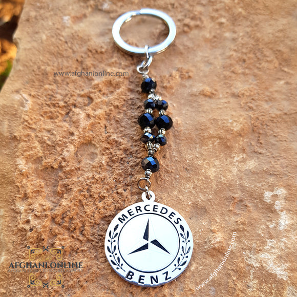 BMW Silver car keychain Name / Brand مدالية سيارة فضة إسم مع شعار سيار –