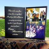 Plaque design custom engraving with photo - personalized anniversary gift - occasions gift award - Farewell words frame - wooden art - gift for couples - company giveaway gifts - wooden book - wood engraving - photo frame - handmade book - trophies - plaque - friends gift - birthday gift ideas - gift for her - afghani gifts in Amman Jordan - best gift to colleague - USA award gifts - afghani online - كتاب خشب - هدية عيد ميلاد - هدايا للزواج