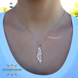 Palestine on this land what is worth living map - necklace customized - jewelry shipping - sterling silver jewelry of Jerusalem - Palestine historical personalized - silver customize - handmade silver - Afghani online - layered necklace - Arabic Name Necklace - UAE necklace - Jordan Necklace - Qatar Jewelry - Palestine necklace - USA custom Jewelry - سنسال خريطة فلسطين على هذه الأرض ما يستحق الحياة - سنسال تفصيل خارطة فلسطين مع المدن - تفصيل خارطة فلسطين فضة مطلي ذهب - الافغاني