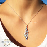 Palestine on this land what is worth living map - necklace customized - jewelry shipping - sterling silver jewelry of Jerusalem - Palestine historical personalized - silver customize - handmade silver - Afghani online - layered necklace - Arabic Name Necklace - UAE necklace - Jordan Necklace - Qatar Jewelry - Palestine necklace - USA custom Jewelry - سنسال خريطة فلسطين على هذه الأرض ما يستحق الحياة - سنسال تفصيل خارطة فلسطين مع المدن - تفصيل خارطة فلسطين فضة مطلي ذهب - الافغاني