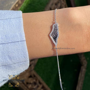 Palestine silver bracelet colored - Palestinian bracelet - Palestinian gift - Palestine map with keffiyeh- map of Palestine - afghani Jordan - afghani Palestine - خارطة فلسطين اسوارة مع الكوفية - اسوارة فلسطين فضة مع مينا - الافغاني - الاردن و فلسطين - هدايا فلسطين