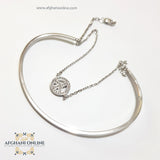 Silver peace sign cuff bangle bracelet - silver with gold plated bangle - Sterling silver 925 bracelet - afghani online - friends bracelet - luxuries bangle - trendy cuff bracelet - Palestine Silver - Jordan gifts - gifts for her - USA silver - الافغاني - اسوارة بانجل - بانجل علامة السلام - هدايا فضة - فضة مطلي ذهب - اسوارة بناتية - توصيل حول العالم