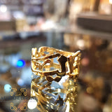 silver ring - gold plated ring - personalized ring name ring - handmade ring afghani online - afghani Jordan - afghani Amman - خاتم فضة - خاتم اسم مطلي ذهب - خاتم تفصيل يدوي - خاتم يدوي - الأفغاني عمان - الافغاني اونلاين