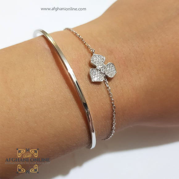 Silver rose cuff bangle bracelet - silver with gold plated bangle - Sterling silver 925 bracelet - afghani online - friends bracelet - luxuries bangle - trendy cuff bracelet - Palestine Silver - Jordan gifts - gifts for her - USA silver - الافغاني - اسوارة بانجل - بانجل وردة - هدايا فضة - فضة مطلي ذهب - اسوارة بناتية - توصيل حول العالم