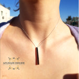 Personalized silver bar necklace vertical - USA Silver - Canada Jewelry - handmade - hand engraving - engraving necklace - necklace for her - Pure silver - rose gold bar necklace - gold bar necklace -  Afghani online - custom bar necklace - Afghani Amman - الافغاني - تفصيل سنسال بار - سنسال بار طولي فضة - سنسال بار روزجولد - مطلي ذهب - عقد الامارات - عقد قطر - هدايا يدوية