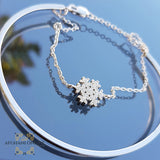 Silver Snowflake cuff bangle bracelet - silver with gold plated bangle - Sterling silver 925 bracelet - afghani online - friends bracelet - luxuries bangle - trendy cuff bracelet - Palestine Silver - Jordan gifts - gifts for her - USA silver - الافغاني - اسوارة بانجل - بانجل ثلج - هدايا فضة - فضة مطلي ذهب - اسوارة بناتية - توصيل حول العالم