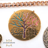 Tree of luck necklace - Silver necklace - gold plated tree - colored tree - tree of luck pendant - women silver necklace - sparkle pendant - Afghani online - Jordan necklaces - الافغاني - سنسال فضة - سناسيل للبنات - تعليقة شجرة الحظ